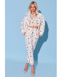 Forever 21 Women Checkered Hello Kitty Sweatpants - Blue