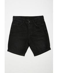 's Cuffed Denim Shorts Black 's Cuffed Denim Shorts Black