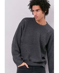 yeezy ribbed distressed sweater