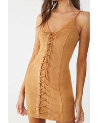 Suede Halter Mini Dress