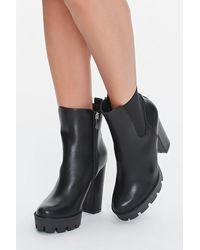 jody ribbed block heel chelsea boot