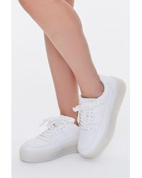 forever 21 white platform sneakers