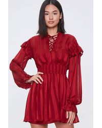 bardot shadow stripe dress