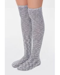 Forever 21 Marled Over-the-knit Socks - Grey