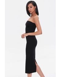 black strapless maxi