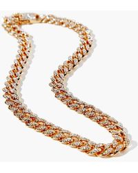 Forever 21 Men Chunky Curb Chain Necklace - Metallic