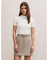 Forever New - Maya Woven Mixed Mini Dress - Lyst