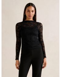 Forever New - Henley High Neck Lace Top - Lyst