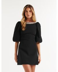 Forever New - Maisie Embellished-Neck Mini Dress - Lyst