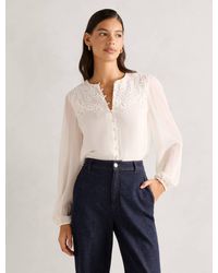 Forever New - Zoe Lace Yoke Blouse - Lyst