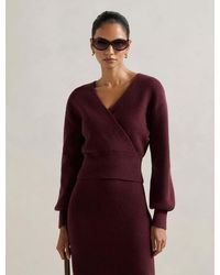 Forever New - Sloane Petite Wrap Knit Sweater Top - Lyst