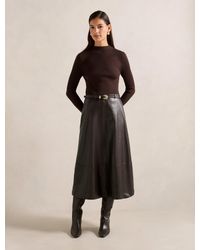 Forever New - Brooklyn Faux Leather A Line Midi Dress - Lyst