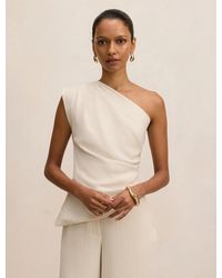 Forever New - Willow Petite Asymmetrical Tuck Top - Lyst