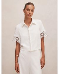 Forever New - Skye Lace Trim Shirt - Lyst