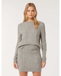 Forever New - Cable Knit Co-Ord Skirt - Lyst