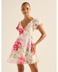 Forever New - June Ruched V-Neck Mini Dress - Lyst