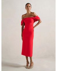 Forever New - Jacinta Petite Off Shoulder Midi Dress - Lyst