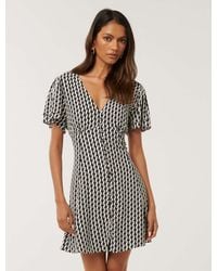 Forever New - Pria Petite Button-Through Mini Dress - Lyst