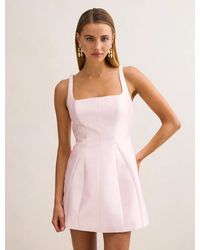 Forever New - Kaitlyn Structured Satin Mini Dress - Lyst