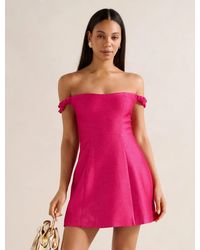 Forever New - Mandy Bardot Ruffle Mini Dress - Lyst