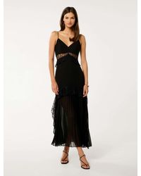 Forever New - Lara Pleated Ruffle Maxi Dress - Lyst