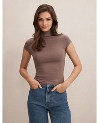 Forever New - Ruby Grown On Neck Baby Tee Shirt - Lyst