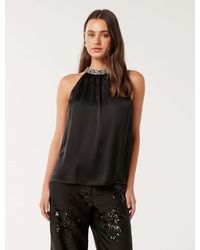 Forever New - Emily Embellished Halter Top - Lyst