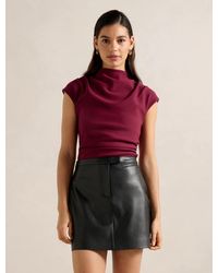 Forever New - Leenah High-Neck Crepe Top - Lyst