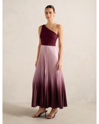 Forever New - Olena One-Shoulder Pleated Midi Dress - Lyst