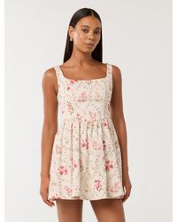 Forever New - Brielle Printed Lace-Up Mini Dress - Lyst