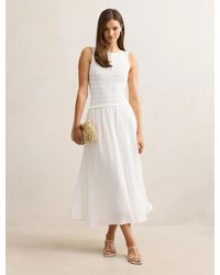 Forever New - Indy Woven Mixed Midi Dress - Lyst