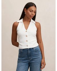 Forever New - Tully Collared V-Neck Top - Lyst