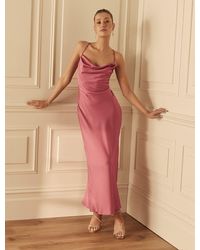 Forever New - Ruby Tie-Back Satin Maxi Dress - Lyst