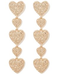 Forever New - Signature Sally Textured Heart Earrings - Lyst