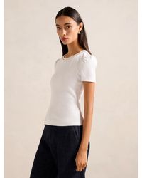 Forever New - Emilia Embellished Neck Tee Shirt - Lyst
