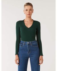 Forever New - Selena Collar Knit Top - Lyst