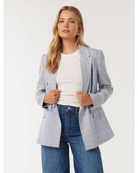 Forever New - Ivy Double-Breasted Blazer Jacket - Lyst