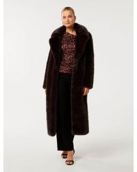Forever New - Hunter Maxi Faux Fur Coat - Lyst