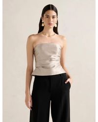 Forever New - Kamila Tucked Strapless Bandeau Top - Lyst