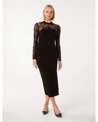 Forever New - Elora Long-Sleeve Lace Dress - Lyst