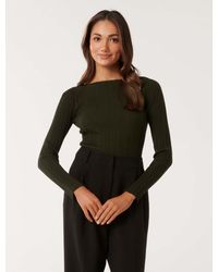 Forever New - Evie Petite Long-Sleeve Rib Knit Top - Lyst