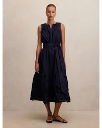 Forever New - Evie Sleeveless Embroidered Tie Midi Dress - Lyst