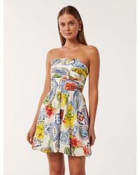 Forever New - Phoebe Strapless Bubble-Hem Mini Dress - Lyst