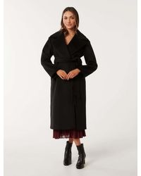 Forever New Charlotte Petite Wrap Coat in Natural Lyst UK
