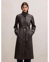 Forever New - Bonnie Faux Leather Funnel Trench Coat - Lyst