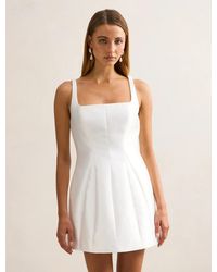 Forever New - Kaitlyn Structured Satin Mini Dress - Lyst