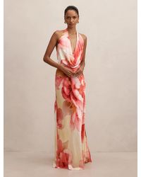 Forever New - Becca Petite Cowl Halter Satin Gown - Lyst