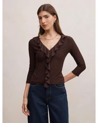 Forever New - Orla Ruffle 3/4 Sleeve Top - Lyst