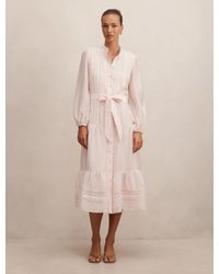 Forever New Frankie Lace Trim Dress in Pink | Lyst UK