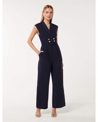 Forever New - Jacey Sleeveless Tux Jumpsuit - Lyst